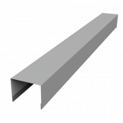 Крышка жалюзи Palermo 0,45 PE с пленкой RAL 9006бело-алюминиевый (2м)