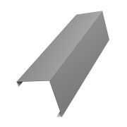 Декоративная накладка на столб универсальная угловая 60х60 для забора жалюзи 0,45 PE с пленкой RAL 9006бело-алюминиевый (3м)