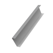 Декоративная накладка на столб универсальная 80х80 для забора жалюзи 0,45 PE с пленкой RAL 9006бело-алюминиевый (3м)