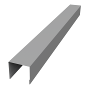 Стойка боковая крепежная для забора жалюзи Palermo 0,45 PE с пленкой RAL 9006бело-алюминиевый (3м)