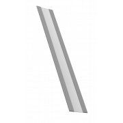 Крепежная планка жалюзи Milan,Tokyo 0,45 PE с пленкой RAL 9006бело-алюминиевый (2,5м)