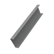 Декоративная накладка на столб универсальная 60х60 для забора жалюзи 0,45 PE с пленкой RAL 9006бело-алюминиевый (2,5м)