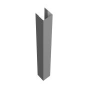 Стойка жалюзи Texas 0,45 PE с пленкой RAL 9006бело-алюминиевый (3м)