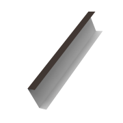 Декоративная накладка на столб универсальная 80х80 для забора жалюзи 0,45 PE с пленкой RR 32 темно-коричневый (2,5м)