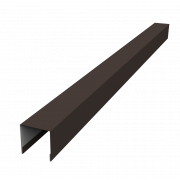 Планка вертикальная лицевая для забора жалюзи Palermo 0,45 PE с пленкой RR 32 темно-коричневый (2,5м)