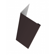 Нащельник (для калиток и ворот) 25х35 жалюзи Milan, Tokyo, Palermo 0,45 PE с пленкой RR 32 темно-коричневый (L1,68)