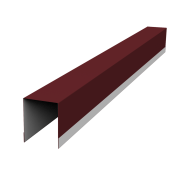 Планка опорная составная внутренняя для забора жалюзи Palermo 0,7 PE с пленкой RAL 3005 красное вино (3м)