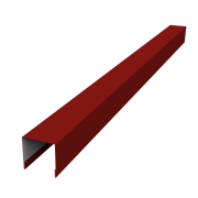 Планка вертикальная лицевая для забора жалюзи Palermo 0,7 PE с пленкой RAL 3011 коричнево-красный (1,8м)
