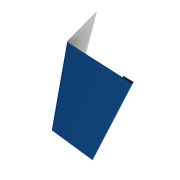 Нащельник (для калиток и ворот) 25х35 жалюзи Milan, Tokyo, Palermo 0,7 PE с пленкой RAL 5005 сигнальный синий (L1,68)