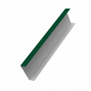 Декоративная накладка на столб универсальная 62х55 для забора жалюзи 0,7 PE с пленкой RAL 6005 зеленый мох (3м)