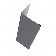 Нащельник (для калиток и ворот) 25х35 жалюзи Milan, Tokyo, Palermo 0,7 PE с пленкой RAL 7004 сигнальный серый (L1,68)