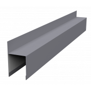 Планка опорная составная внешняя для забора жалюзи Palermo 0,7 PE с пленкой RAL 7004 сигнальный серый (2м)