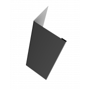 Нащельник (для калиток и ворот) 25х35 жалюзи Milan, Tokyo, Palermo 0,7 PE с пленкой RAL 7024 мокрый асфальт (L1,68)