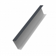 Декоративная накладка на столб универсальная 62х55 для забора жалюзи 0,7 PE с пленкой RAL 7024 мокрый асфальт (2,5м)