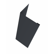 Нащельник (для калиток и ворот) 25х35 жалюзи Milan, Tokyo, Palermo 0,7 PE с пленкой RAL 7024 мокрый асфальт (L2,5)