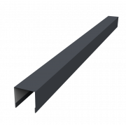 Планка вертикальная лицевая для забора жалюзи Palermo 0,7 PE с пленкой RAL 7024 мокрый асфальт (2,5м)