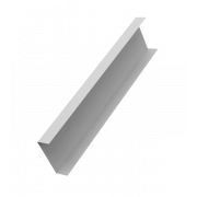 Декоративная накладка на столб универсальная 60х60 для забора жалюзи 0,7 PE с пленкой RAL 9003 сигнальный белый (2,5м)