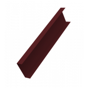 Декоративная накладка на столб универсальная 80х80 для забора жалюзи 0,45 PE-Double с пленкой RAL 3005 красное вино (2м)