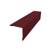 Планка завершающая 50х50 жалюзи Milan 0,45 PE-Double с пленкой RAL 3005 красное вино (2,5м)