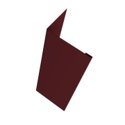 Нащельник (для калиток и ворот) 25х35 жалюзи Milan, Tokyo, Palermo 0,45 PE-Double с пленкой RAL 3005 красное вино (L2,0)