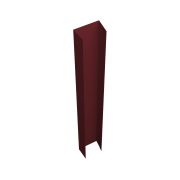 Крепежная планка нижняя Texas 0,45 PE-Double с пленкой RAL 3005 красное вино (1,8м)