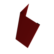 Нащельник (для калиток и ворот) 25х35 жалюзи Milan, Tokyo, Palermo 0,45 PE-Double с пленкой RAL 3005 красное вино (L1,68)