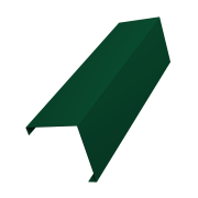 Декоративная накладка на столб универсальная угловая 80х80 для забора жалюзи 0,45 PE-Double с пленкой RAL 6005 зеленый мох (3м)