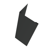 Нащельник (для калиток и ворот) 25х35 жалюзи Milan, Tokyo, Palermo 0,45 PE-Double с пленкой RAL 7016 антрацитово-серый (L2,5)