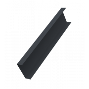 Декоративная накладка на столб универсальная 80х80 для забора жалюзи 0,45 PE-Double с пленкой RAL 7024 мокрый асфальт (1,8м)