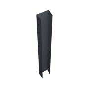 Крепежная планка нижняя Texas 0,45 PE-Double с пленкой RAL 7024 мокрый асфальт (1,8м)