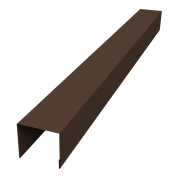 Стойка боковая крепежная для забора жалюзи Palermo 0,45 PE-Double с пленкой RAL 8017 шоколад (3м)