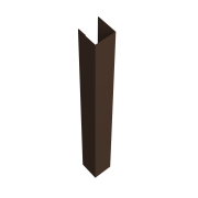 Стойка Texas для калиток и ворот 0,45 PE-Double с пленкой RAL 8017 шоколад (2,5м)