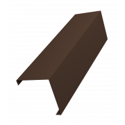 Декоративная накладка на столб универсальная угловая 60х60 для забора жалюзи 0,45 PE-Double с пленкой RAL 8017 шоколад (2,5м)