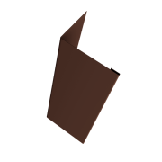 Нащельник (для калиток и ворот) 25х35 жалюзи Milan, Tokyo, Palermo 0,45 PE-Double с пленкой RAL 8017 шоколад (L1,68)