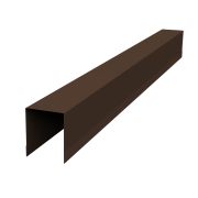 Планка опорная составная внутренняя для забора жалюзи Palermo 0,45 PE-Double с пленкой RAL 8017 шоколад (2,5м)