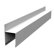 Планка опорная составная внешняя для забора жалюзи Palermo 0,45 PE-Double с пленкой RAL 9003 сигнальный белый (2,5м)