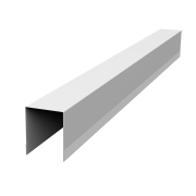 Планка опорная составная внутренняя для забора жалюзи Palermo 0,45 PE-Double с пленкой RAL 9003 сигнальный белый (1,8м)