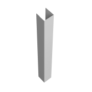 Стойка Texas для калиток и ворот 0,45 PE-Double с пленкой RAL 9003 сигнальный белый (2м)