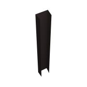 Крепежная планка нижняя Texas 0,45 PE-Double с пленкой RAL 9005 черный (3м)