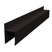 Планка опорная составная внешняя для забора жалюзи Palermo 0,45 PE-Double с пленкой RAL 9005 черный (1,8м)