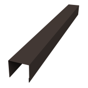 Стойка боковая крепежная для забора жалюзи Palermo 0,45 PE-Double с пленкой RR 32 темно-коричневый (1,8м)