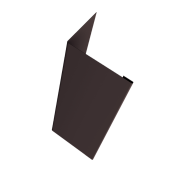 Нащельник (для калиток и ворот) 25х35 жалюзи Milan, Tokyo, Palermo 0,45 PE-Double с пленкой RR 32 темно-коричневый (L1,68)