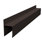 Планка опорная составная внешняя для забора жалюзи Palermo 0,45 PE-Double с пленкой RR 32 темно-коричневый (2м)