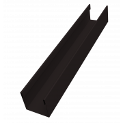 Стойка жалюзи Milan Slim 0,45 PE-Double с пленкой RAL 9005 черный (3м)