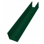 Стойка жалюзи Milan Slim 0,45 PE-Double с пленкой RAL 6005 зеленый мох (3м)