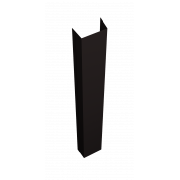 Крепежная планка верхняя Texas 0,45 PE-Double с пленкой RAL 9005 черный (3м)