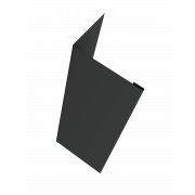 Нащельник (для калиток и ворот) 25х35 жалюзи Milan, Tokyo, Palermo 0,45 PE-Double с пленкой RAL 7016 антрацитово-серый (L2,0)