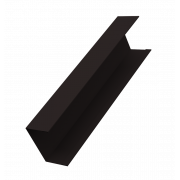 Крышка жалюзи Milan,Tokyo 0,45 PE-Double с пленкой RAL 9005 черный (2м)