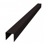 Планка вертикальная обратная Palermo 0,45 PE-Double с пленкой RAL 9005 черный (3м)