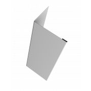 Нащельник (для калиток и ворот) 25х35 жалюзи Milan, Tokyo, Palermo 0,45 PE-Double с пленкой RAL 9003 сигнальный белый (L2,5)